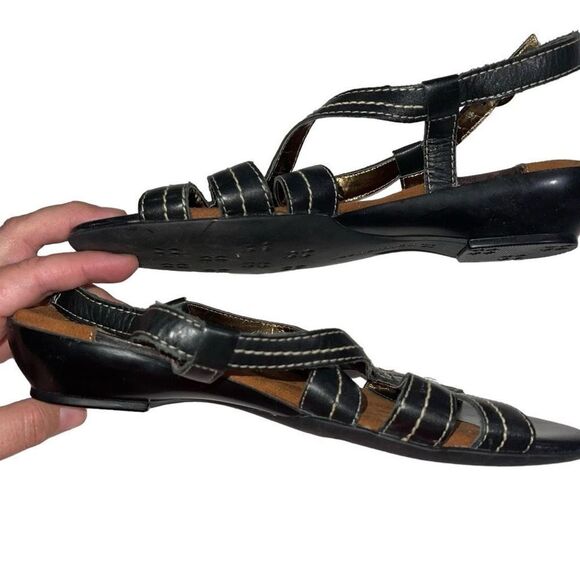 Naturalizer Black Leather Sandals - Size 7.5 - Picture 4 of 6